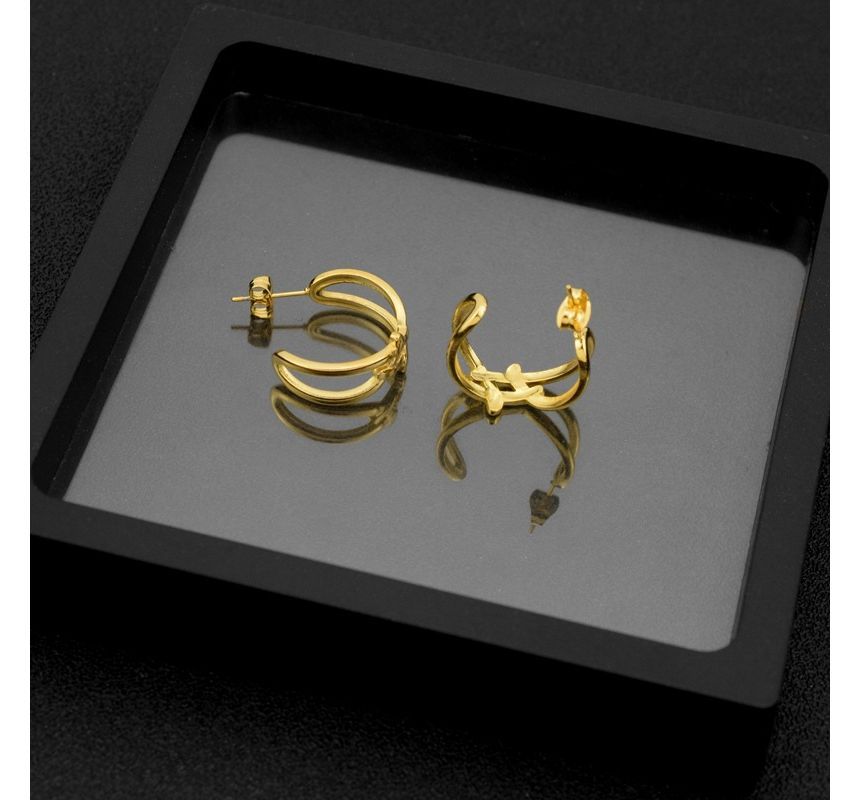 Layered Open Hoop Earring