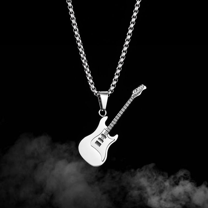 Guitar Stainless Steel Pendant / Necklace / Set (Various Designs)