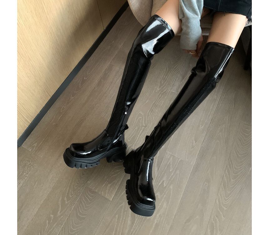 Boots Over-the-Knee Faux Leather