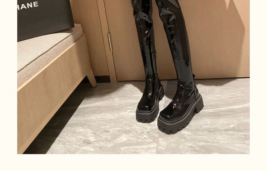 Boots Over-the-Knee Faux Leather