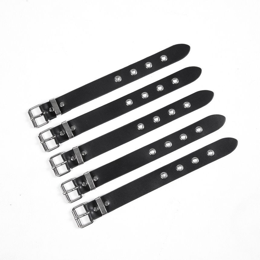 Faux Leather Buckled Bracelet
