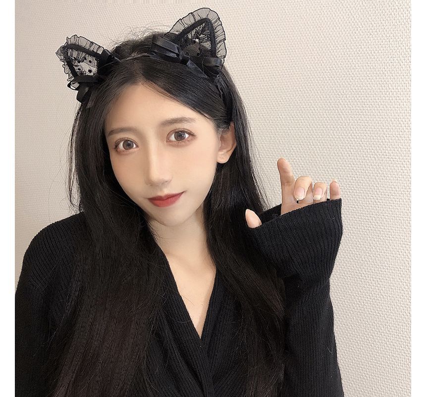 Lace Cat Headband Ear