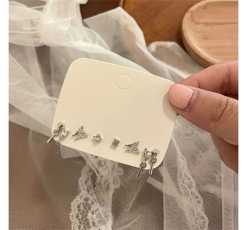 6: Ear Rhinestone Set of Stud