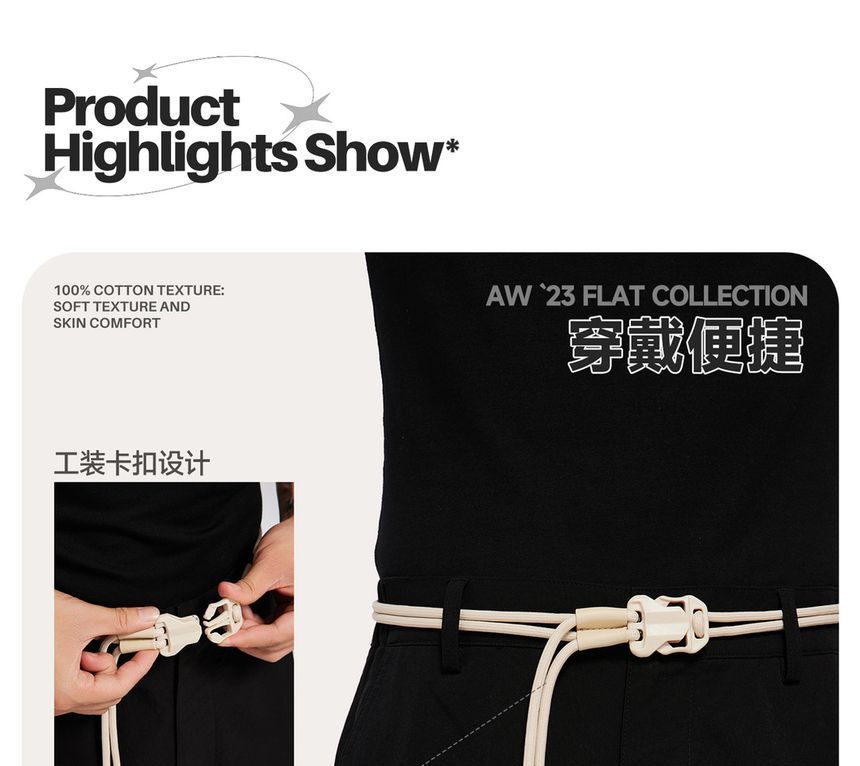 Unisex Dual-Cord Belt