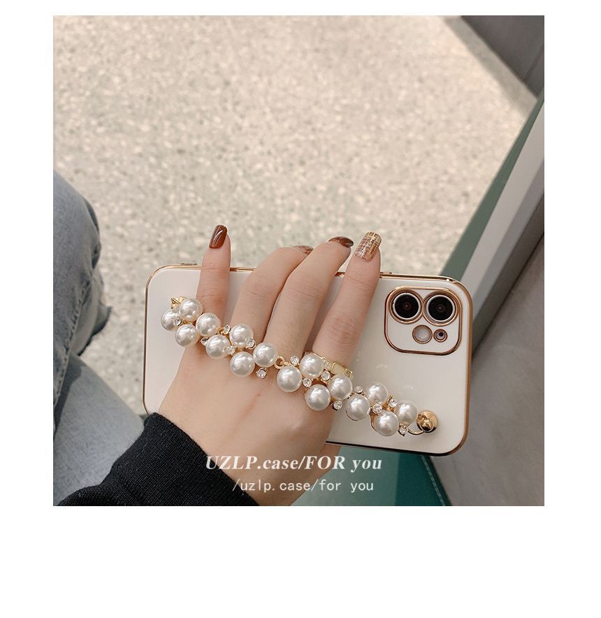 Case Phone Pearl Chain Faux