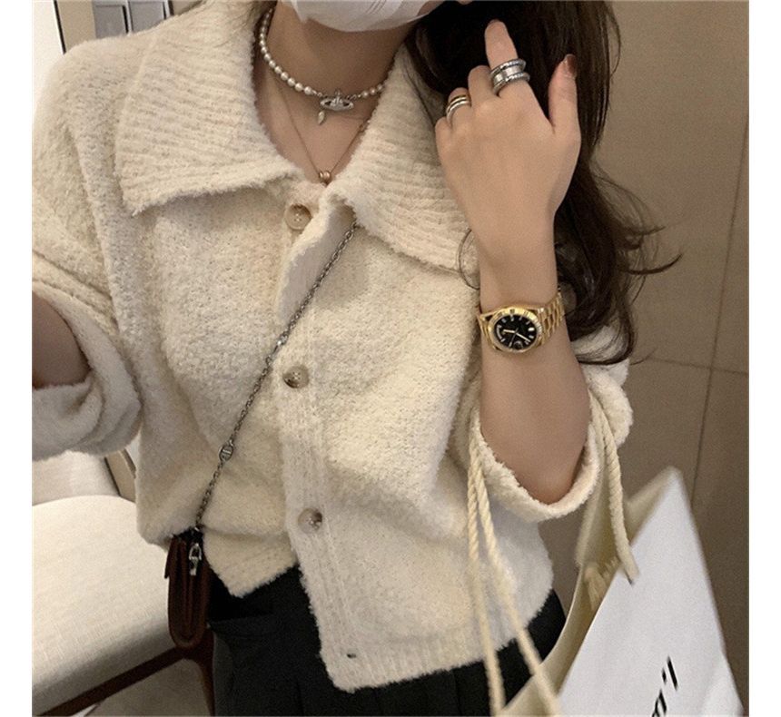 Cardigan Collar Plain