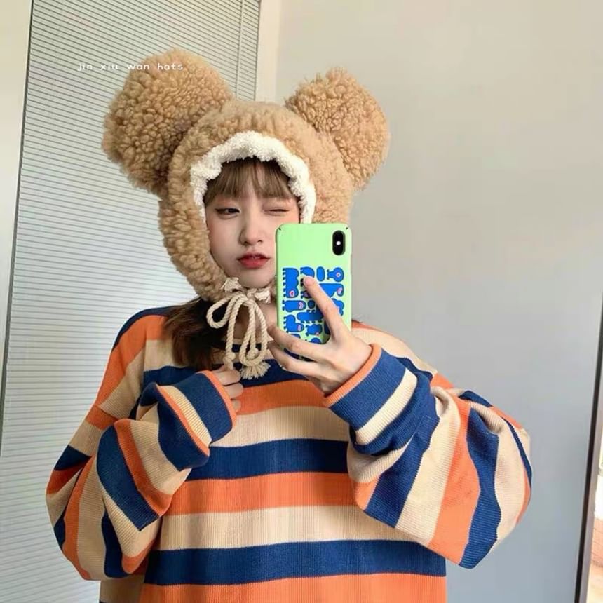 Hat Trapper Fluffy Bear Ear