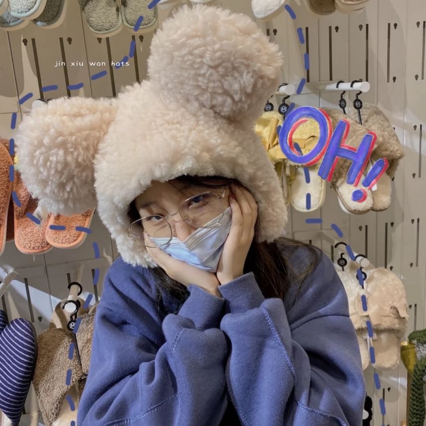 Hat Trapper Fluffy Bear Ear