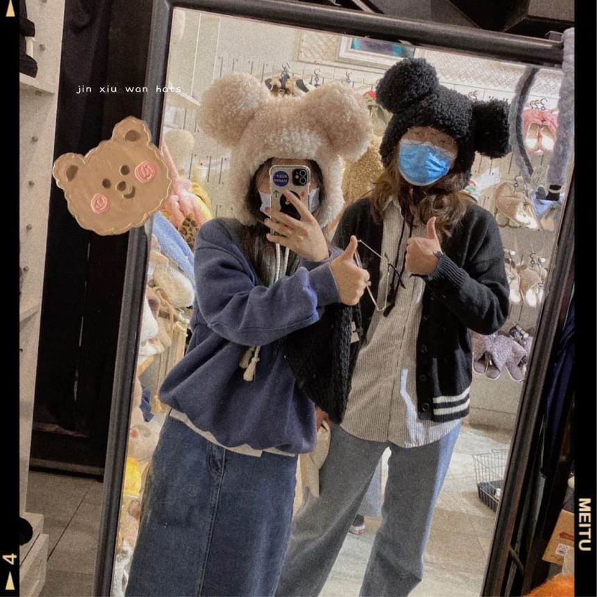 Hat Trapper Fluffy Bear Ear