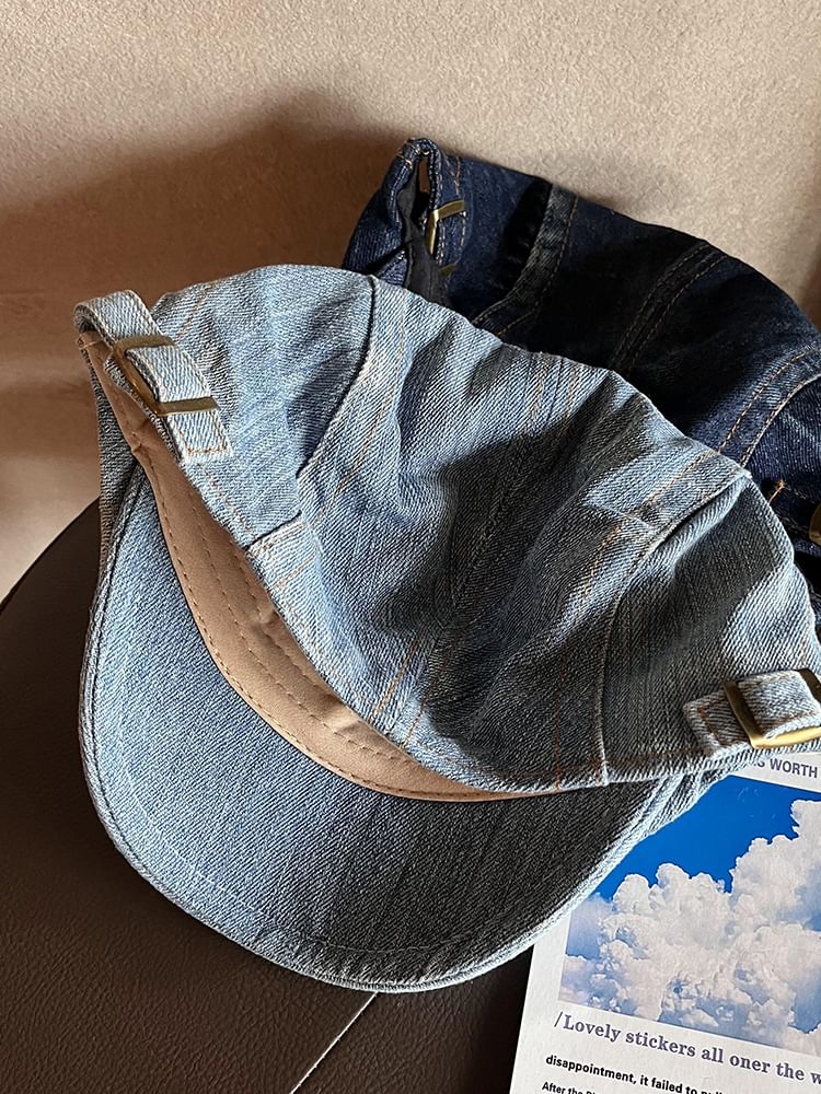 Denim Newsboy Cap