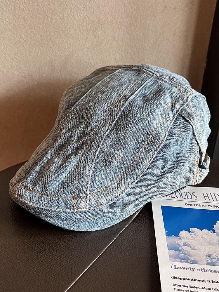Denim Newsboy Cap