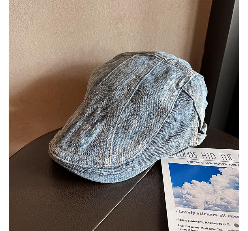 Denim Newsboy Cap