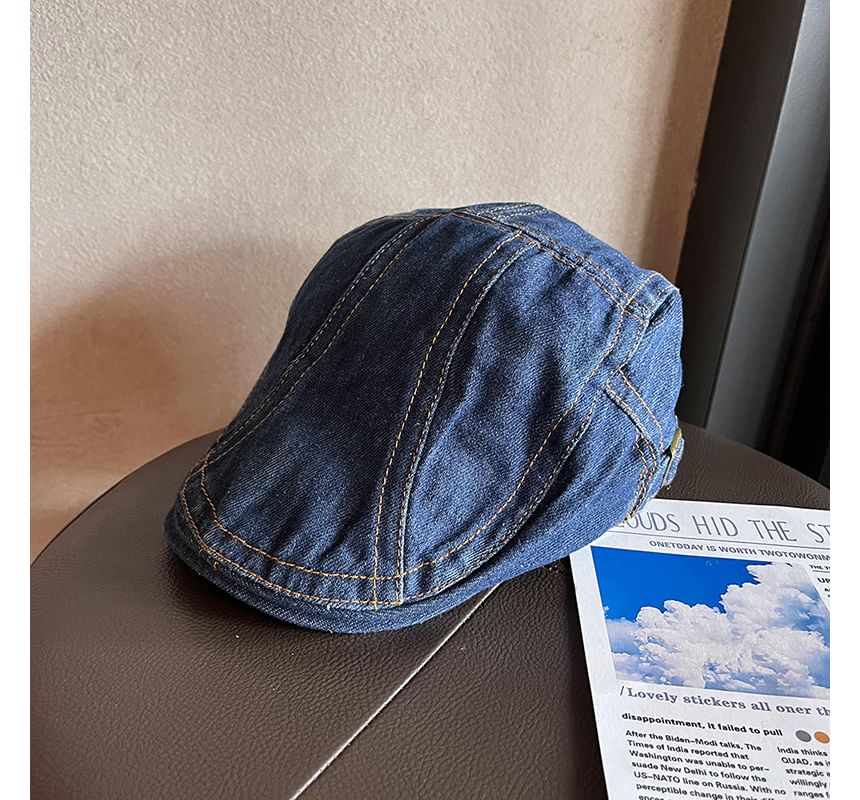 Denim Newsboy Cap