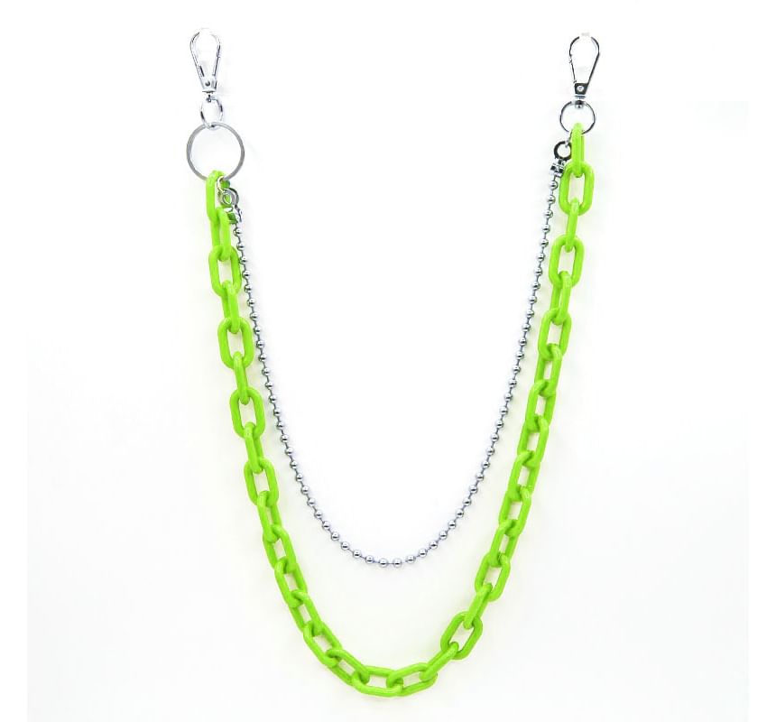 Acrylic Alloy Layered Jeans Waist Chain