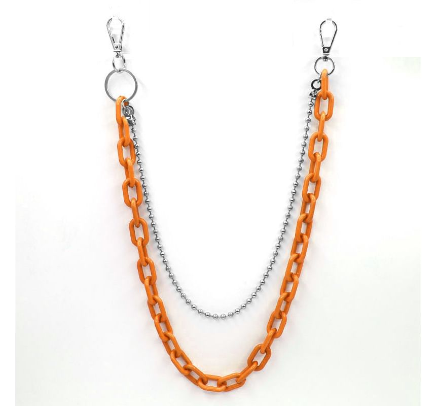 Acrylic Alloy Layered Jeans Waist Chain