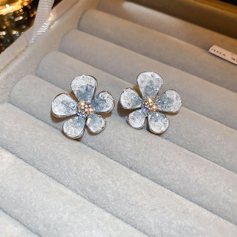 / Floral Alloy Pearl Designs) Faux Earring (Various Bow