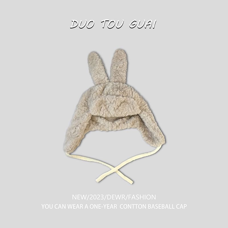 Chenille Hat Rabbit Ear Trapper