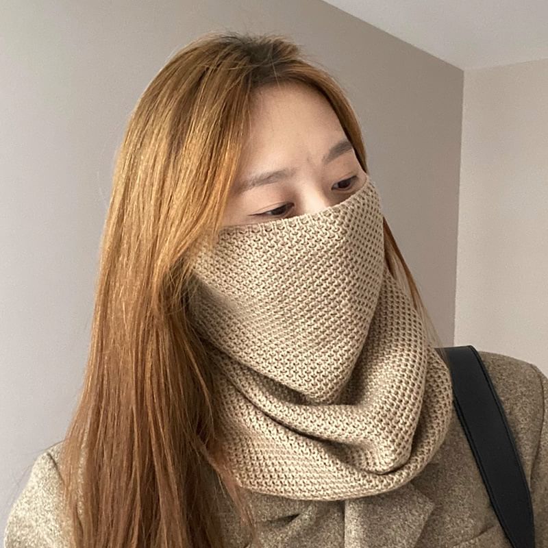 Multi-Way Knit Plain / Beanie Scarf
