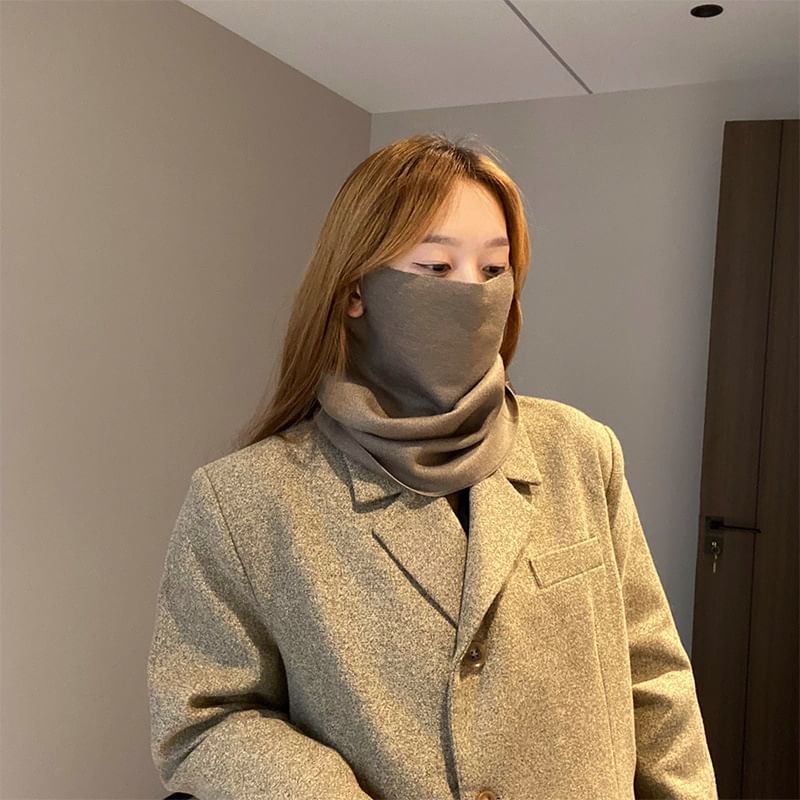 Plain Multi-Way Knit Scarf / Beanie