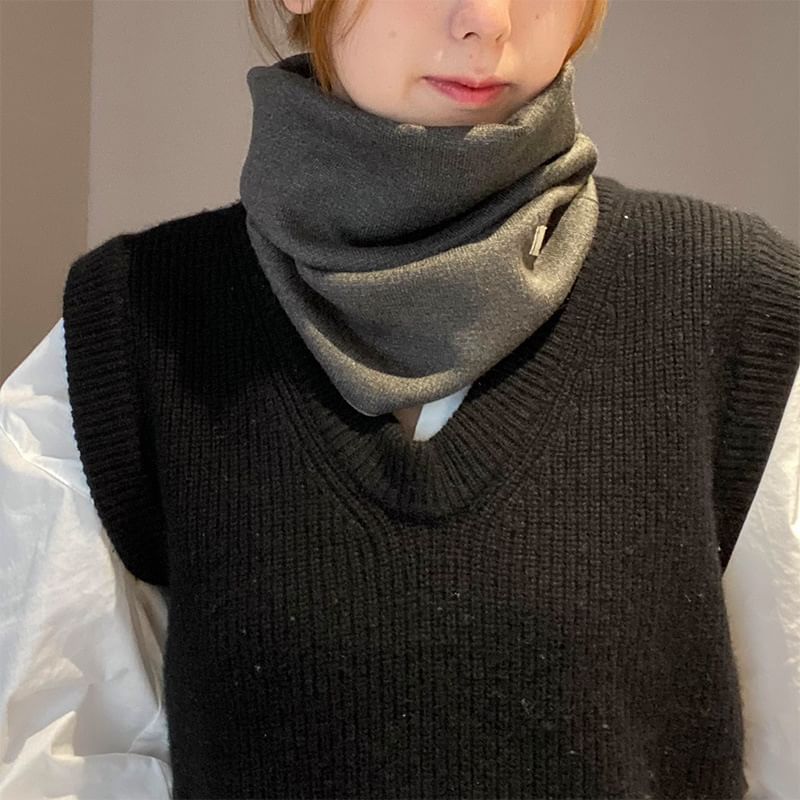 Plain Multi-Way Knit Scarf / Beanie