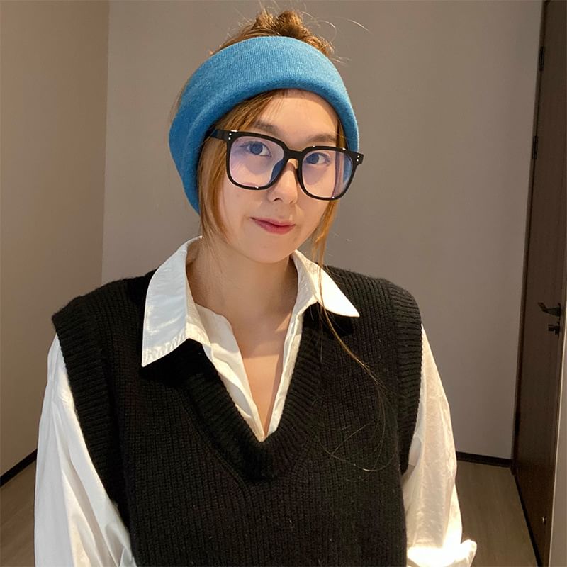 Plain Multi-Way Knit Scarf / Beanie