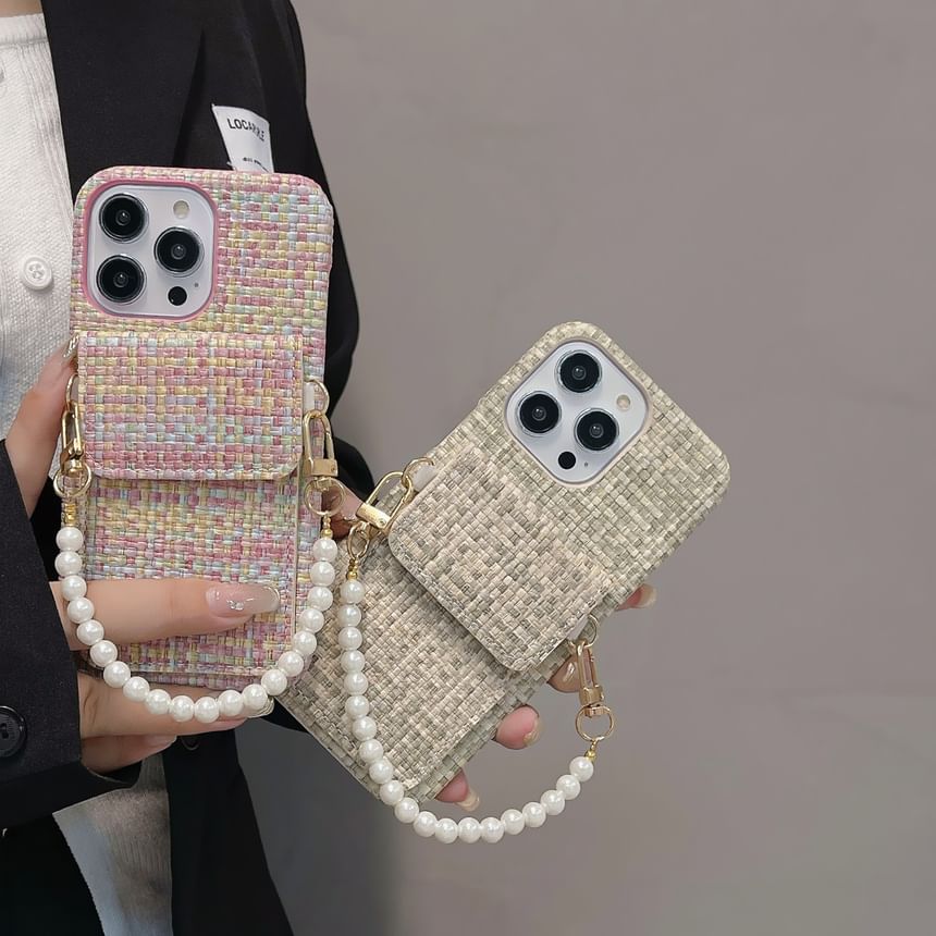 Phone Faux Case Pearl Fabric