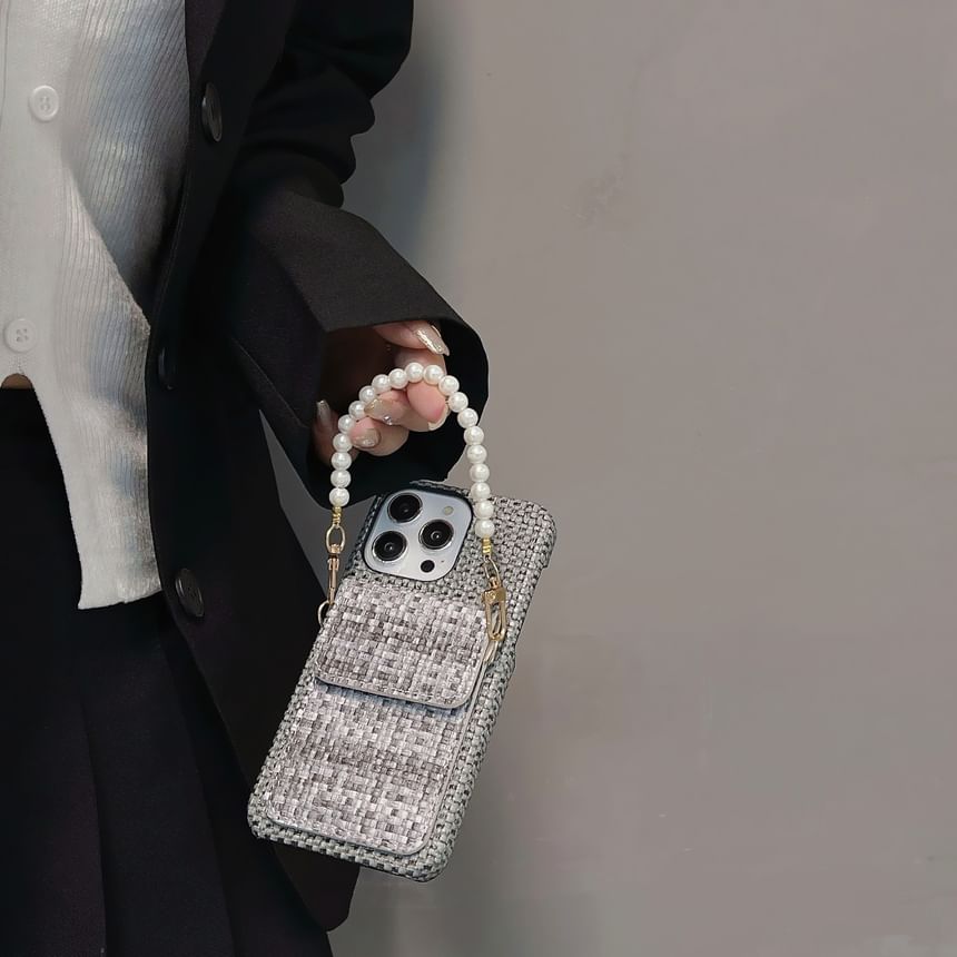 Phone Faux Case Pearl Fabric