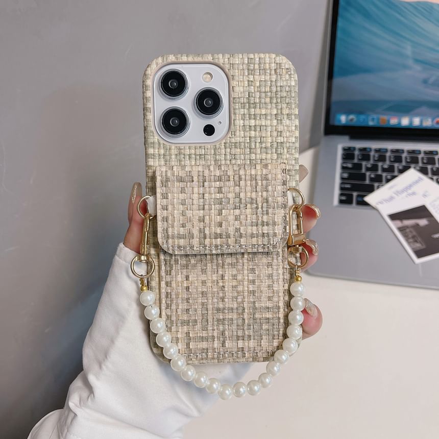 Phone Faux Case Pearl Fabric