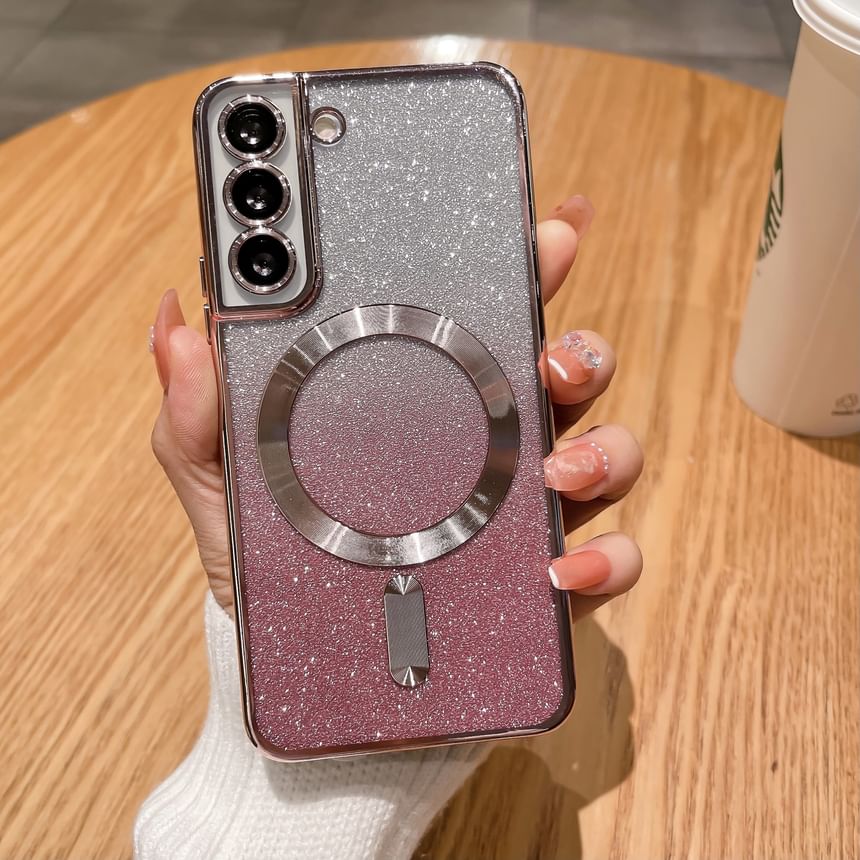 Case Phone Glitter Magnetic