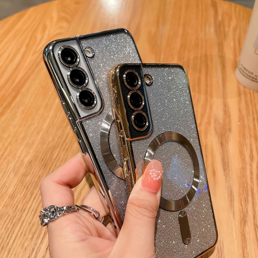 Case Phone Glitter Magnetic