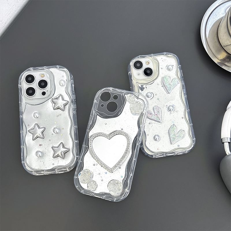Case Mirrored Phone Heart
