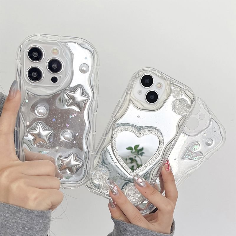 Case Mirrored Phone Heart