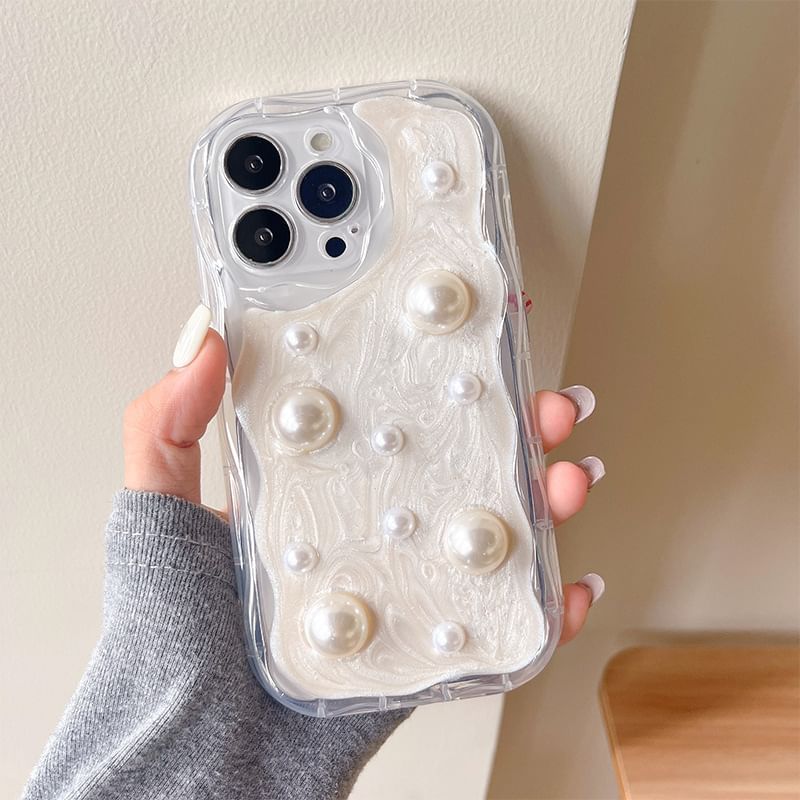 Pearl Case Faux Butterfly Phone