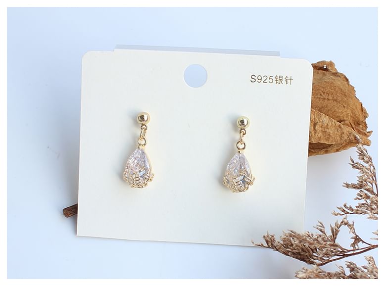 Drop Alloy Rhinestone Earring