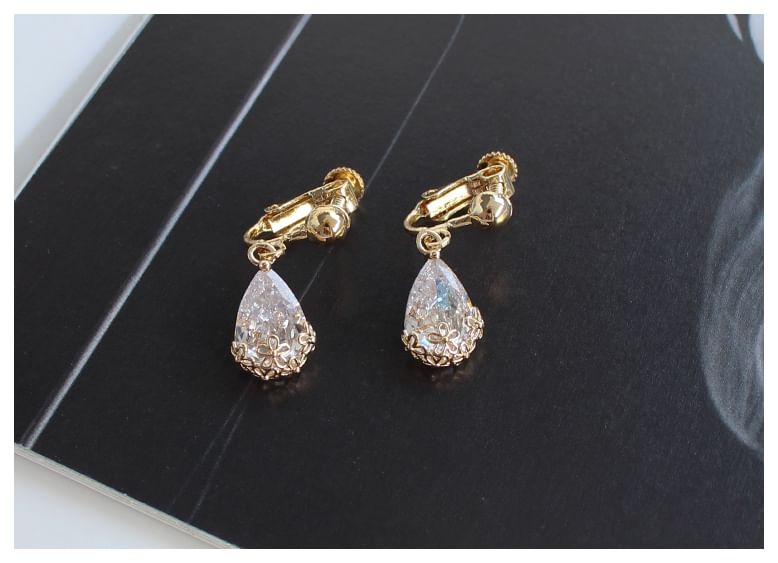 Drop Alloy Rhinestone Earring