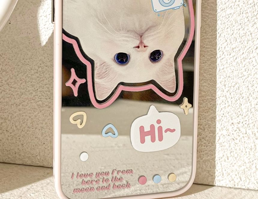 Case Mirrored Phone Cat