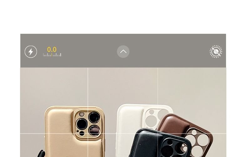 Case Faux Leather Plain Phone