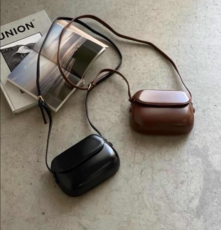 Bag Leather Faux Crossbody Plain Flap