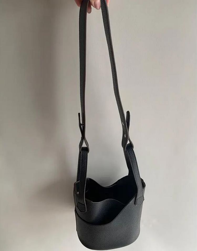Bag Faux Leather Plain Bucket
