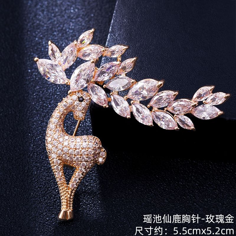 Rhinestone Alloy Brooch (Various Designs)