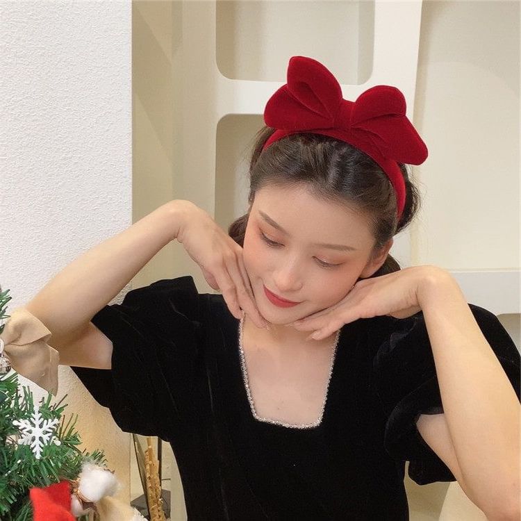 Velvet Bow Headband