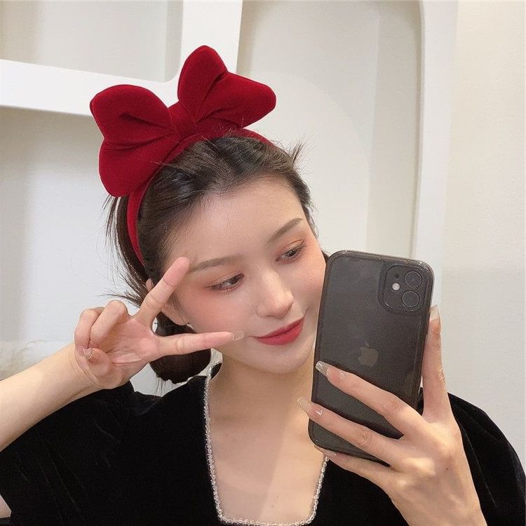 Velvet Bow Headband
