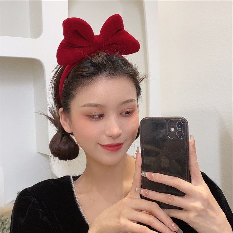 Velvet Bow Headband