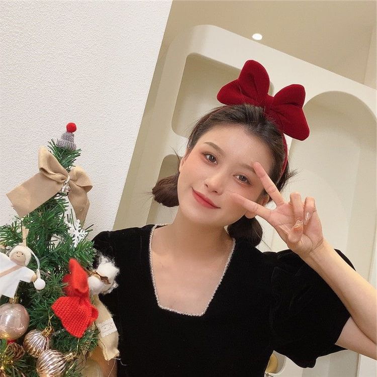 Velvet Bow Headband