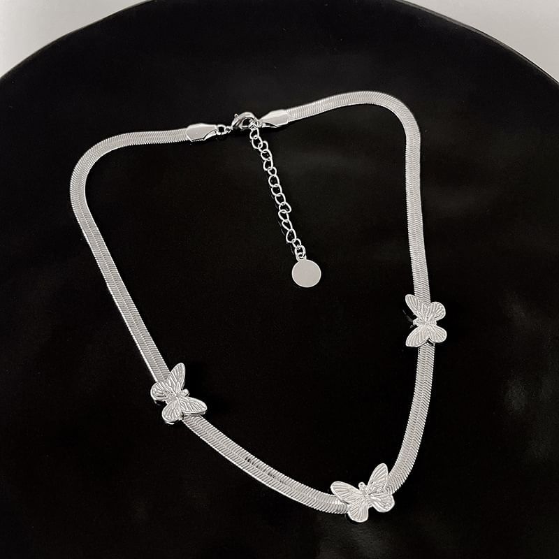 Alloy Choker Butterfly