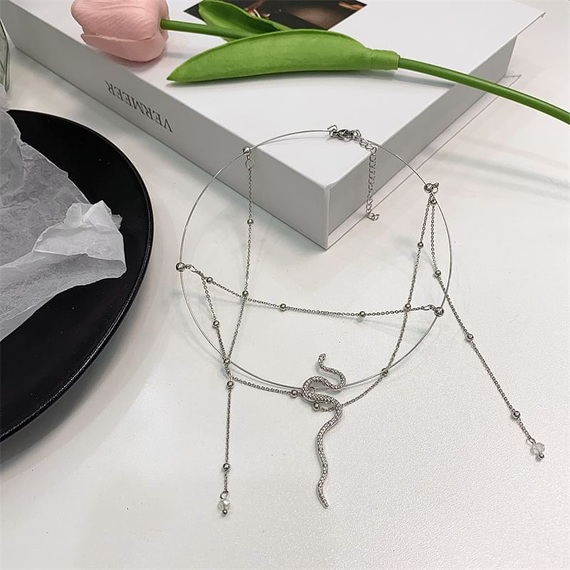 Alloy Snake Choker Layered