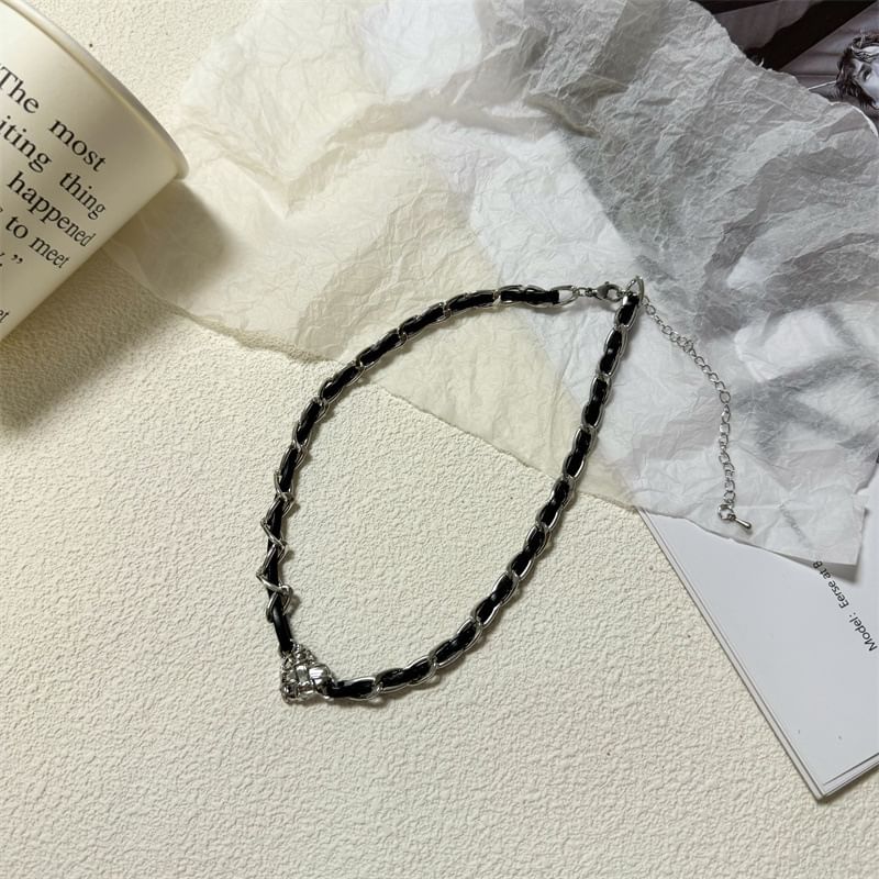 Leather Faux Alloy Choker