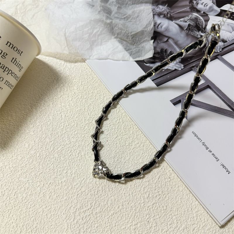 Leather Faux Alloy Choker