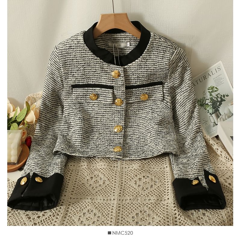 Set: Tweed Jacket + Pleated A-Line Skirt