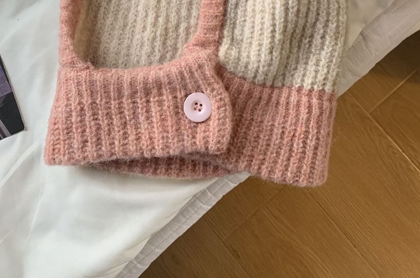 Tone Buttoned Balaclava Knit Two